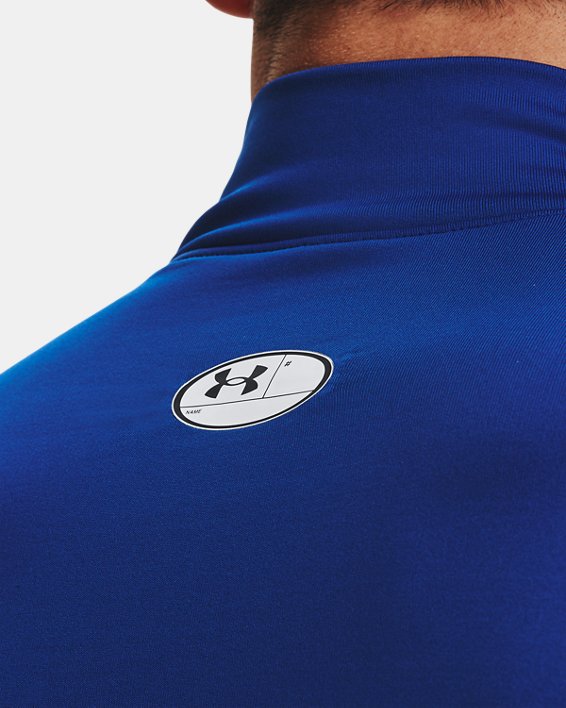 Camiseta de cuello cerrado de compresión ColdGear® para hombre, Blue, pdpMainDesktop image number 3